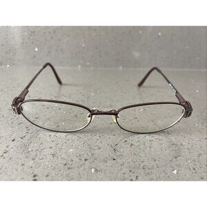 Easy Clip Q4047 50-17-135 80 Purple Metal Full Rim Eyeglasses Frames ONLY Full